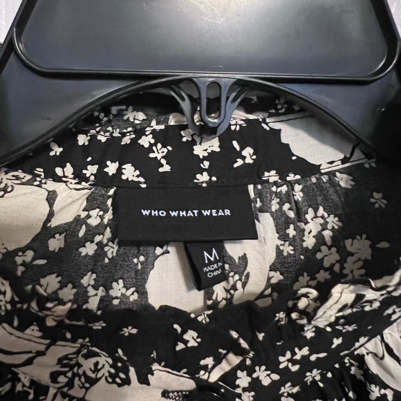 Women's Printed Balloon Long Sleeve Blouse - Who What Wear Medium - Picture 4 of 7